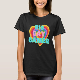 T-shirt Big Gay Gamer Lgbtq Pride Ally Rainbow drapeau