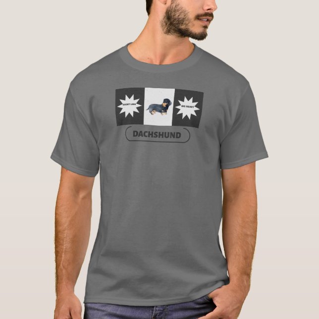 T-shirt Big Heart Dachshund Wiener Dog Doxie Badger Dog (Devant)