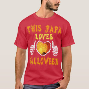 T-shirt Big Heart Skeleton Mains d'os Ce Papa aime Hall