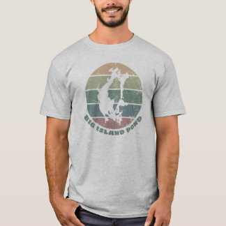 T-shirt Big Island Pond Vintage Rétro Dusty Greens