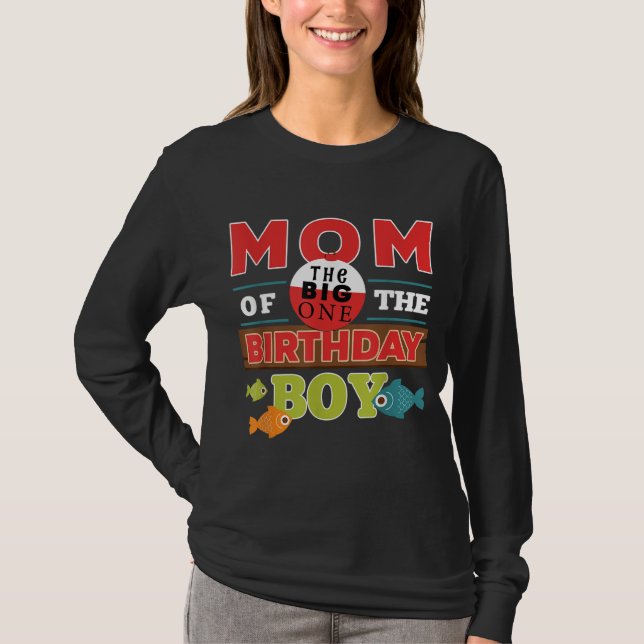T-shirt Big One Fishing thème Maman du garçon d'anniversai (Devant)