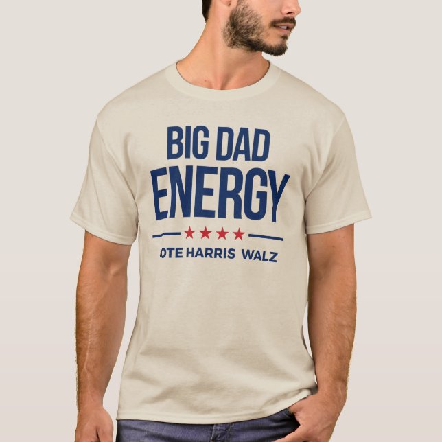 T-shirt Big Papa Energy Vote Harris Walz (Devant)