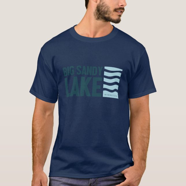 T-shirt Big Sandy Lake Minnesota surdimensionné (Devant)