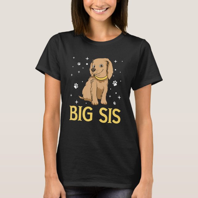 T-shirt Big Sis Pour Big Little Brother Soeurs Soeurs Mat (Devant)