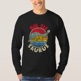 T-shirt Big Sis Saurus I Ankylosaurus Dinosaur I Famille M