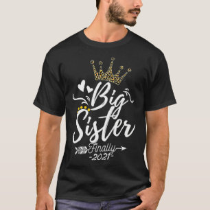 T-shirt Big Sister Enfin 2021 Bientôt BigSister Leopa