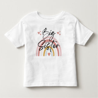 T - Shirt Big Sister Rainbow and Hearts