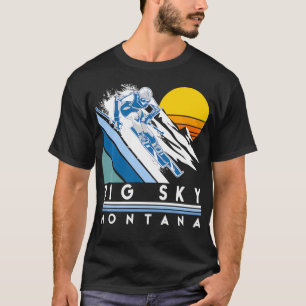 T-shirt Big Sky Montana Retro Ski