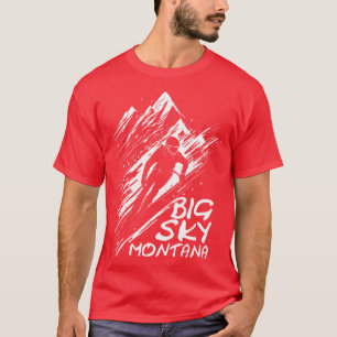 T-shirt Big Sky Montana Ski Graphic Art