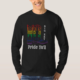 T-shirt Big Sky Pride Ya'll - Gay pride du drapeau LGBTQ