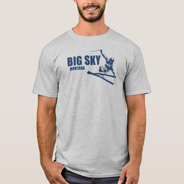 T-shirt Big Sky Resort Montana Skier (Devant)
