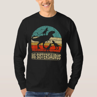 T-shirt Big Soeur Dinosaur T Rex Big Sistersaurus 3 Enfant