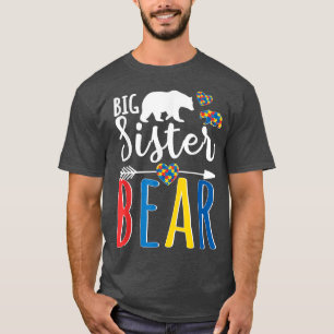 T-shirt Big Soeur Ours Sensibilisation sur l'autisme Chemi