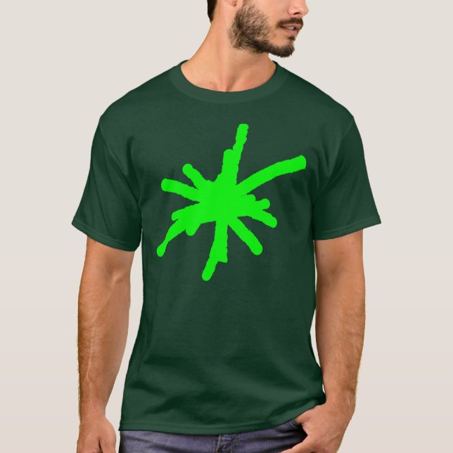 T-shirt Big Spark - Vert sur foncé (Devant)