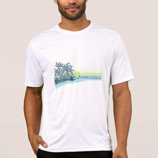 T-shirt Big Sunset Hawaii Surfer Rash Guard (Devant)