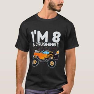 T-shirt Big Truck 8e anniversaire garçon J'ai 8 ans se pré