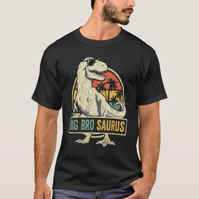 T-shirt Bigbrosaurus Rex Dinosaur Big Bro Saurus Brother F (Devant)