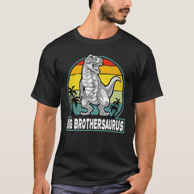 T-shirt Bigbrosaurus Rex Dinosaur Big Bro Saurus Brother F (Devant)