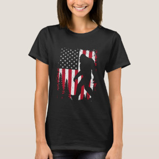 T-shirt Bigfoot 4 juillet américain Drapeau Patriotique