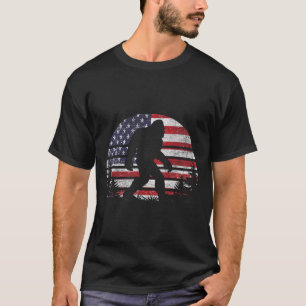 T-shirt Bigfoot 4 juillet Drapeau américain des États-Unis