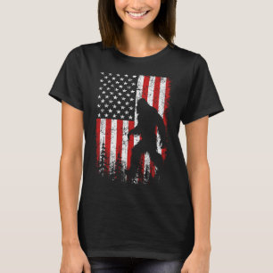 T-shirt Bigfoot 4 juillet Drapeau Américain Patriotique Ro
