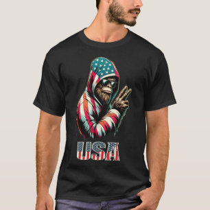 T-shirt Bigfoot 4 juillet les Ados sasquatch patriotiques