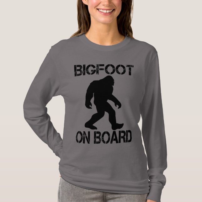 T-shirt Bigfoot à bord Funny Bigfoot (Devant)