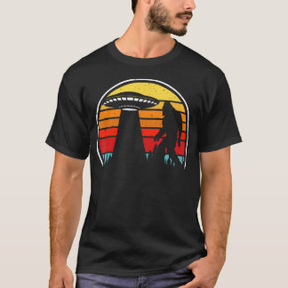 T-shirt Bigfoot Alien Ufo Flying Saucer Abduction Retro Sa