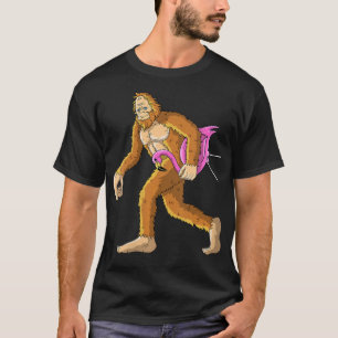 T-shirt Bigfoot avec Flamant rose animal costume cadeau