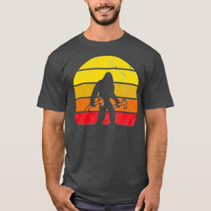 T-shirt Bigfoot Ax Jetant Sasquatch Rétro