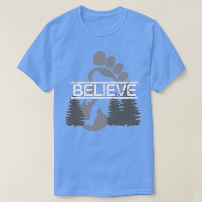 T-shirt Bigfoot Believe (Noir) (Design devant)