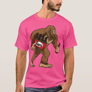 T-shirt Bigfoot Boire Bière Drôle Sasquatch Yeti