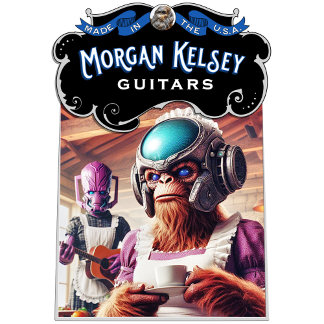 T-shirt Bigfoot boire du thé écouter de la guitare