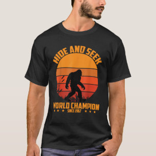 T-shirt Bigfoot Caché et Rechercher Champion du Monde depu