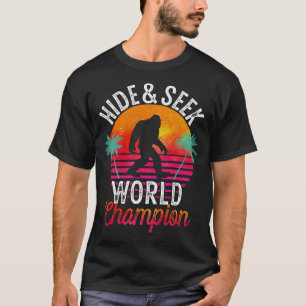 T-shirt Bigfoot Cacher Et Chercher Champion Du Monde Sasqu