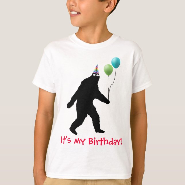 T-shirt Bigfoot c'est mon anniversaire ! (Devant)