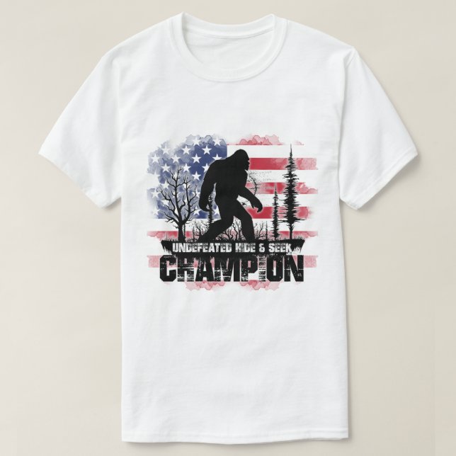 T-shirt Bigfoot Champion Inébranlable de Cache-Cache Drape (Design devant)