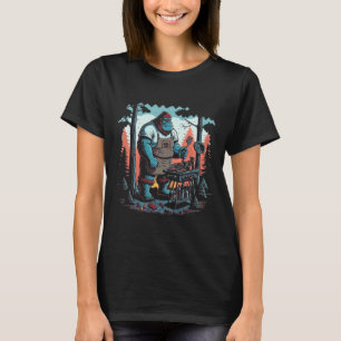 T-shirt Bigfoot Chef Grill Bbq Master Byrbecue