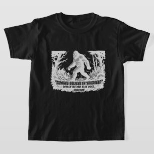 T-shirt Bigfoot Croyez En Vous Garçons Filles Sasquatch