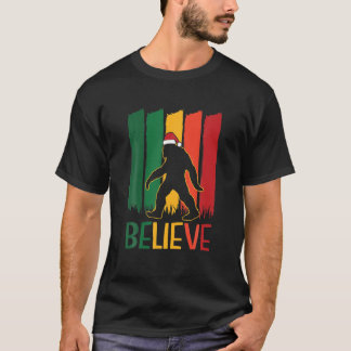T-shirt Bigfoot Croyez Noël drôle Retro X-Mas Pyjama