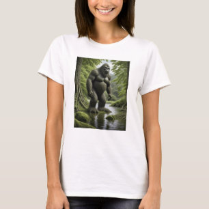 T-shirt Bigfoot debout dans un dessin de Creek