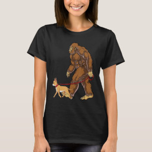 T-shirt Bigfoot Dog Walk Chihuahua Drôle Amateurs de sasqu