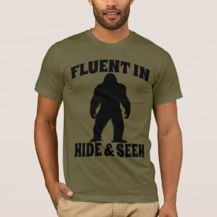 T-shirt Bigfoot Drôle - Courant en Cache-Cache