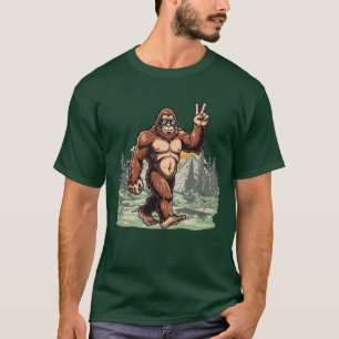 T-shirt Bigfoot Drôle portant des Lunettes de Soleil Desig