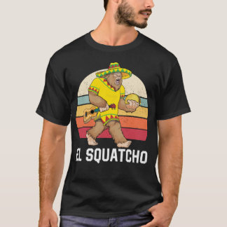 T-shirt Bigfoot El Squatcho Cinco de Mayo Mexican Poncho S