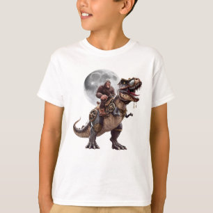 T-shirt Bigfoot équitation Dinosaur Funny Sasquatch
