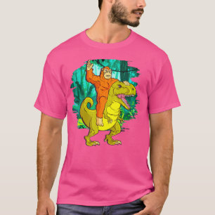 T-shirt Bigfoot équitation Dinosaur Sasquatch T-Rex Funny