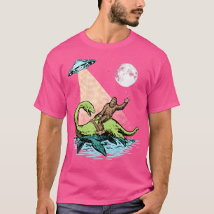 T-shirt Bigfoot équitation Nessie Aliens Ufo À La Nuit Drô