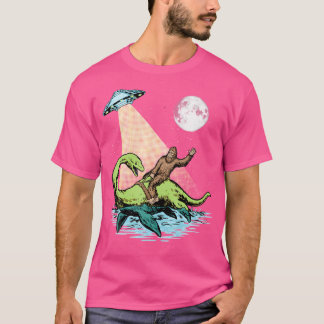 T-shirt Bigfoot équitation Nessie Aliens Ufo À La Nuit Drô