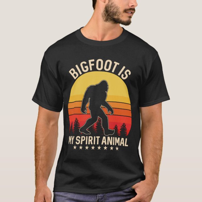 T-shirt Bigfoot est mon esprit animal (Devant)